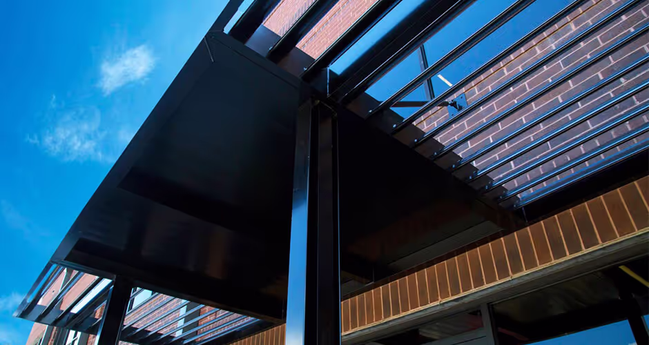 Post supported sunshades